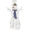 Northlight 48" LED Lighted Silver Mesh Snowman Outdoor Twinkling Christmas Decoration - image 4 of 4