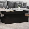 vidaXL Coffee Table Black Engineered wood Medium Coffee Table - 3 of 4
