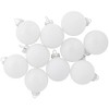Northlight Shiny and Matte Glass Ball Christmas Ornaments - 1.5" (40mm) - White - 10ct - 2 of 4