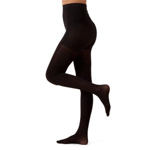 Memoi Women's Cotton On Top Perfectly Opaque 60 Denier Tights - 1 of 4