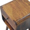 TIRAMISUBEST Curved Chestnut Nightstand - Space-Saving Bedside Table for Modern Bedrooms - 4 of 4