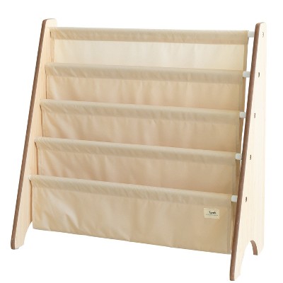 3 Sprouts Recycled Fabric Kids Bookcase, Toddler Bookshelf - Solid Beige