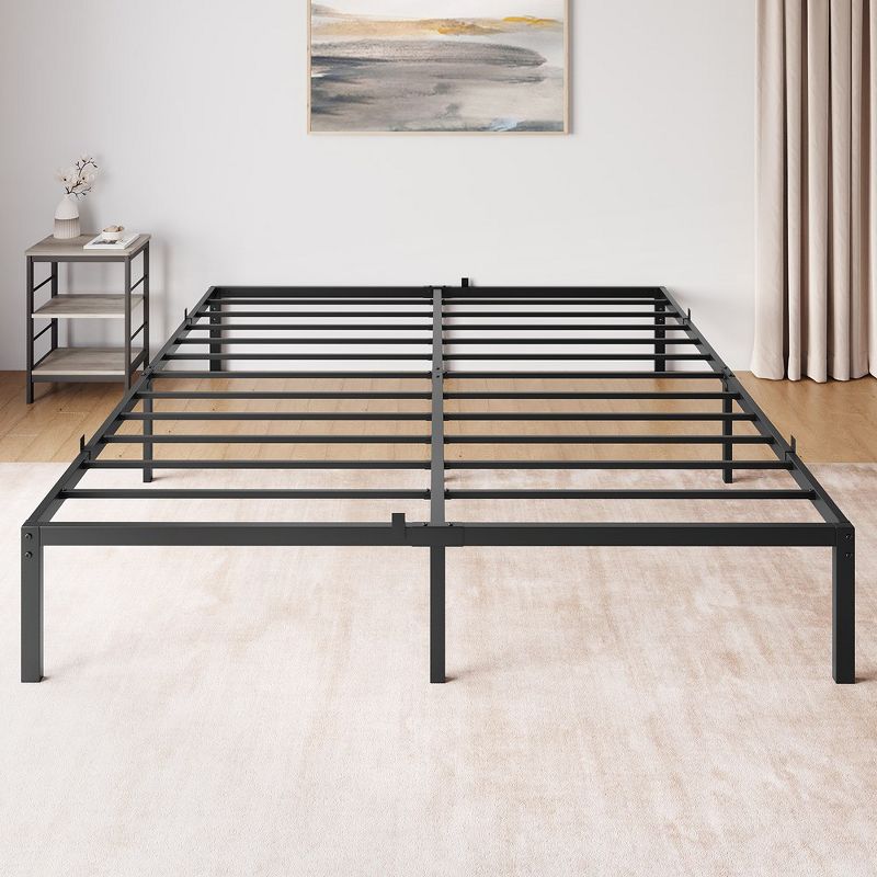 Whizmax 14 Inch Bed Frame with Storage,Metal Platform Bed Frame No Box Spring Needed Steel Slat Support, Black, 2 of 8