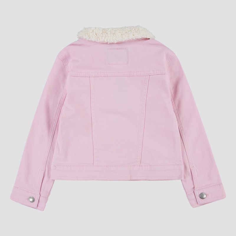 Levi's® Toddler Girls' Faux Shearling Trucker Jacket - Pink, 2 of 5