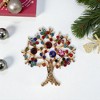 Unique Bargains Christmas Brooches Wreath Wind Chime Alloy Dripping Wax Multicolor 1.57"x2.17" 1 Pc - 2 of 4
