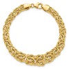 Black Bow Jewelry 10mm 14K Yellow Gold Graduated Byzantine Chain Bracelet, 7.25 Inch - 2 of 4