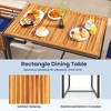 Tangkula 3 Piece Outdoor Dining Set 2 Acacia Wood Armchairs w/ 43.5 Inch Dining Table - 4 of 4