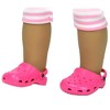Sophia’s Rubber Garden Clog Sandal with Heart Cut Outs and Heel Strap Shoes Accessory for 18" Dolls - 3 of 4