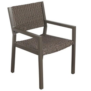 Courtyard Casual Venice Dining Chair - Hyacinth Weave Alum frame in powder coating  Price is for a Pack of 2 - 1 of 4