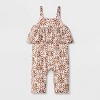 Grayson Mini Baby Girls' Floral Rib Romper and Headband - Pink - 2 of 4