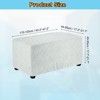 Unique Bargains Textured Jacquard Stretch Footstool Slipcover Protector for Living Room Bedroom - 2 of 4