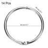 Unique Bargains Iron Round Snap Durable Smooth Glide Shower Curtain Ring 14 Pcs - 2 of 4