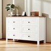 Mshliw Farmhouse 6 Drawer Wooden Dresser, Vintage Storage Cabinet Organizer with Spacious Drawers for Bedroom or Living Room - 4 of 4