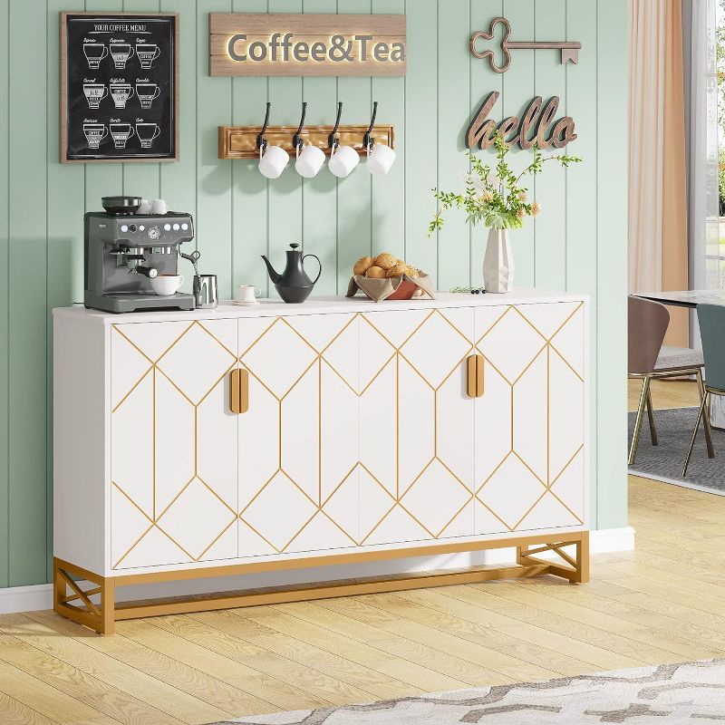 Tribesigns 59" Kitchen Sideboard Buffet Cabinet, 4 of 7