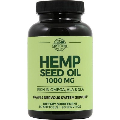 Country Farms Hemp Seed Oil 1,000 mg 90 Softgels.