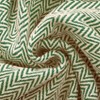 Americanflat Zaina Throw Blanket in Sage and Beige Herringbone - 100% Cotton with Fringe - 50" x 60" - 4 of 4