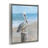 Stupell Industries Pelican Perched on Coast Black Framed Floater Canvas Wall Art - 3 of 4