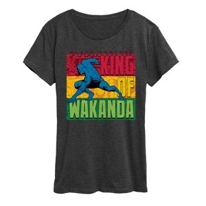Women's - Marvel - Black Panther King of Wakanda Short Sleeve Graphic T-Shirt - 1 of 4