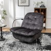 Adjustable Reclining Sofa Chair With Phone Holder, Oversized Swivel Recliners Couch,Velvet Reading Chair for Living Room or Bedroom-Maison Boucle - 3 of 4