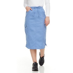 Medichic Women Professional Stretch Five Pocket 'Debra' Scrub Skirt Scrubs, Ceil Blue, Medium - 1 of 4