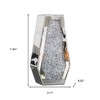 HomeRoots 12" Silver Faux Crystal And Mirrored Glass Table Vase - 3 of 4