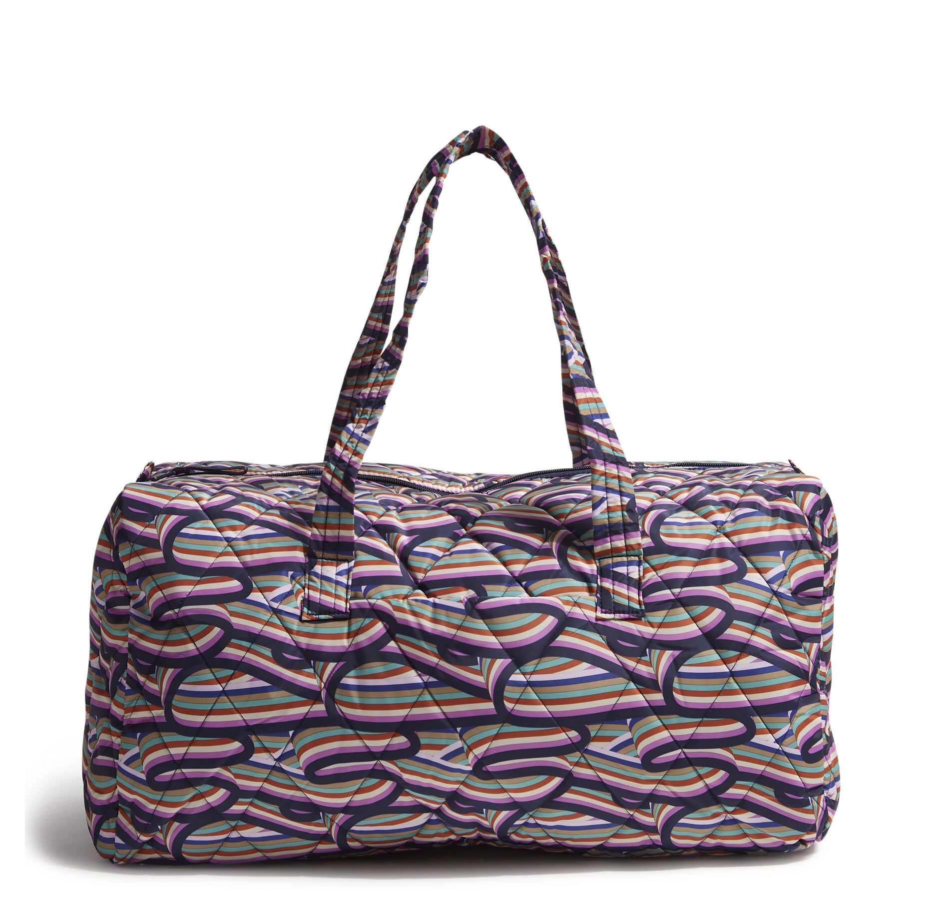 Vera Bradley Women's Outlet Ultralight Large Travel Duffel Bag Retro Ribbons