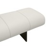 TOV Furniture Karol Performance Vegan Leather Bench in Cream - 4 of 4