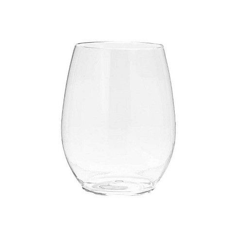 EcoQuality 12 oz Clear Plastic Stemmed Wine Glasses 15 Guests EcoQuality