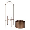 Kate and Laurel Peeto  Metal Freestanding Planter, 2 Piece, Bronze - 3 of 4