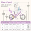 Safstar 14 Inch Kids Bike with Training Wheels, Doll Seat, Basket, Streamers, Hand Brake, Coaster Brake, Height Adjustable Seat & Handlebar - 2 of 4