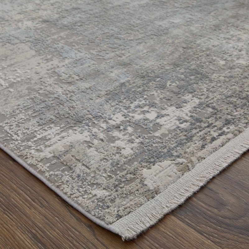Cadiz Modern Abstract Taupe/Gray/Silver Area Rug, 3 of 10