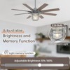 Sofucor Ceiling Fans with Lights and Remote Dimmable Quiet Ceiling Fans with Lights with Adjustable Drop Bar Cement for Bedroom Living Room Apartment - 4 of 4