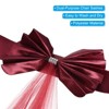Unique Bargains Mesh Yarn Floating Chair Bands Decoration Stretch Satin Chair Sashes Bows - 3 of 4