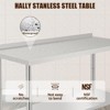 60X24x35 Inch Stainless Steel Work Table with Double Shelf, Heavy Duty Prep Station for Kitchen Restaurant or Garage Storage - 3 of 4