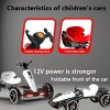 TopComfy Baby Walkers Kids Go Kart Folding Design Outdoor Ride On Toy Adjustable Seat Four Non Slip Wheels for Boys And Girls, White, 34.2"*13"*8.8" - 3 of 4