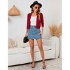 BLUEMING Womens Soft Knit Sweater Cardigan Bracelet Sleeve Open Front Cardigan Above Hip Length Cardigan - 4 of 4