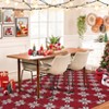 Coolmee Christmas Living Room Area Rug Machine Washable Rugs Carpet Indoor Door Mat Non-Slip Snowflake Rug for Bedroom Kitchen Green - 4 of 4
