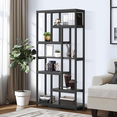 UbMelt Book Shelf,Modern 7 Tier Open Corner Display Bookshelf Floor Standing,Suitable for Living Room,Bedroom
