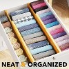 Set of 4 Bamboo Drawer Adjustable Drawer Dividers, 4.65” High, Expandable Organizers for Clothing (17-22" Sizes) - SpaceAid® - 4 of 4