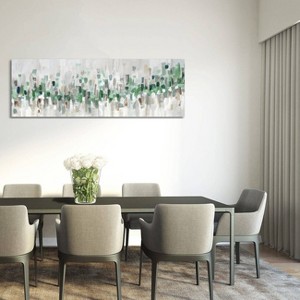 iCanvas Blue Staccato Green by Katrina Craven Canvas Print Wall Art - 1 of 3