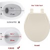 Slow-Close Toilet Seat, Quiet Polypropylene (PP) Toilet Lid with Secure Hinges, Easy to Install & Clean - 3 of 4