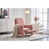 Nursery Rocking Chair with Adjustable Footrest,Teddy Fabric Modern Glider Recliner for Living Room or Bedroom-Baofuwish - 2 of 4