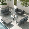 LayinSun 9 Pieces Rope Woven Patio Furniture Set, Modern Modular Sectional Sofa with Coffee Table and Upgrade Thickness Cushion - 2 of 4