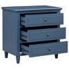 3 Drawer MDF Nightstand with Metal Glides for Bedroom Organization and No Assembly Needed-3irtyhousy - 3 of 4