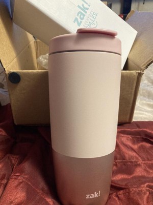 Zak Designs Sutton 20 ounce Vacuum Insulated Stainless Steel Tumbler (Coral  Blush) 