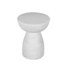 HomeRoots 22" White Distressed Solid Wood Round End Table - 3 of 3