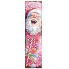 HomeRoots 36" Pink Red And White Christmas Santa and Snowman Solid Wood Reversible Porch Sign - 4 of 4