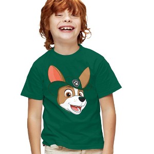 Boys' Short Sleeve Paw Patrol Tracker Grin Kids T-Shirt - 1 of 4