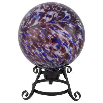 Northlight Outdoor Garden Swirled Gazing Ball - 10" - Purple and White