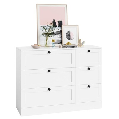 Storage Cabinet; 6 Drawer Dresser with Wide Space; Modern Closet Storage Drawers
